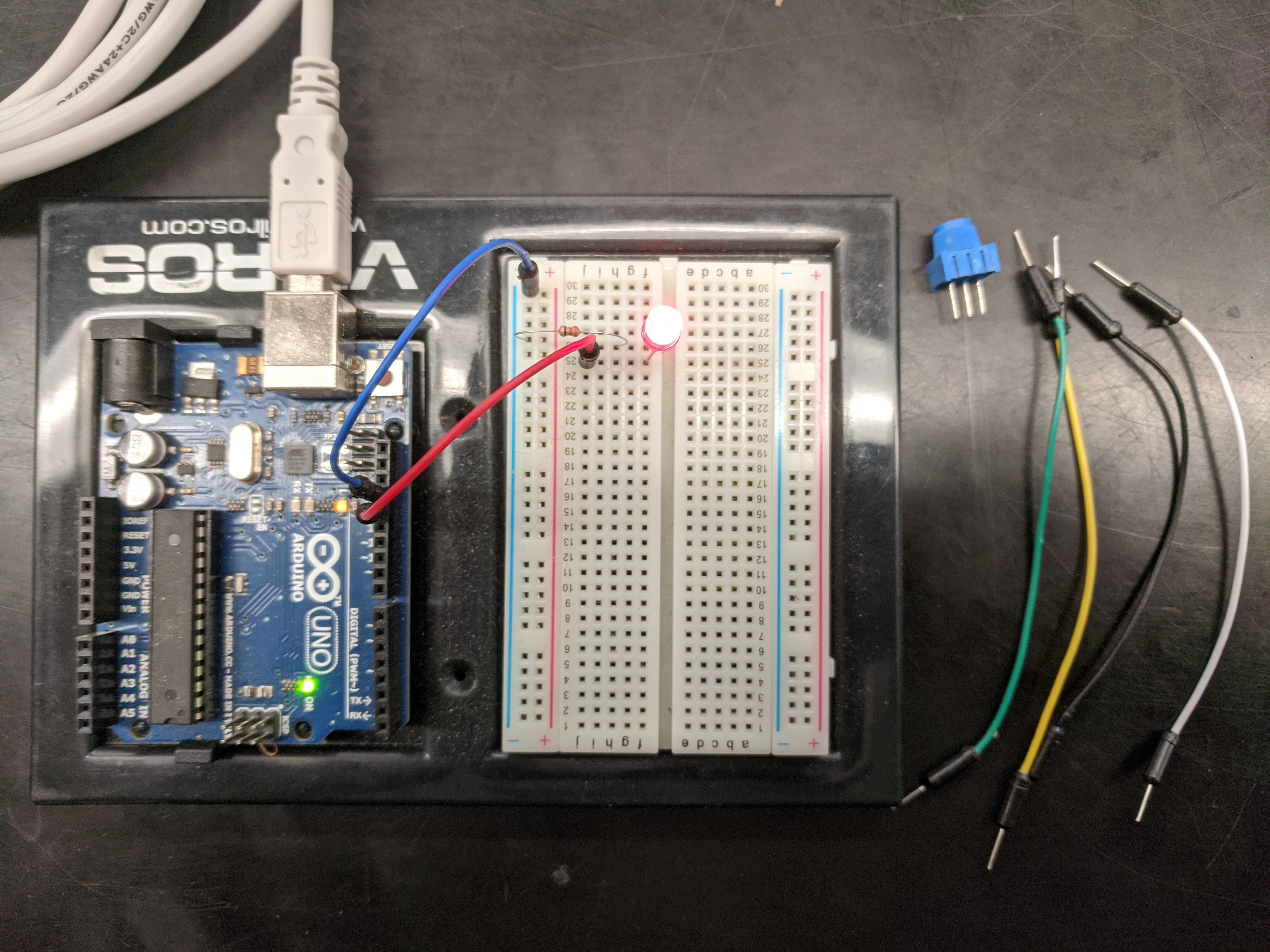 Potentiometer and jumpers