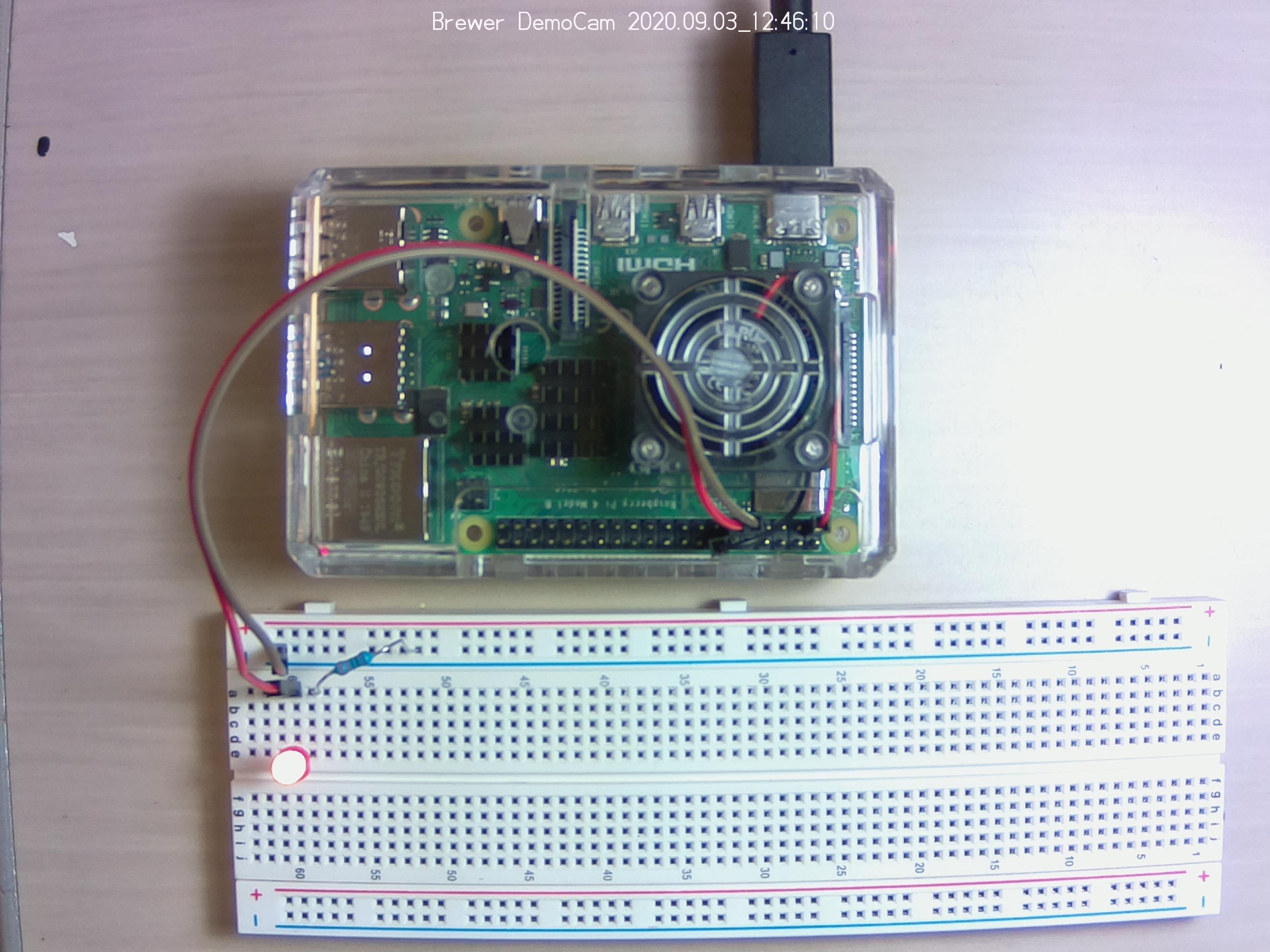 LED connected to GPIO 17